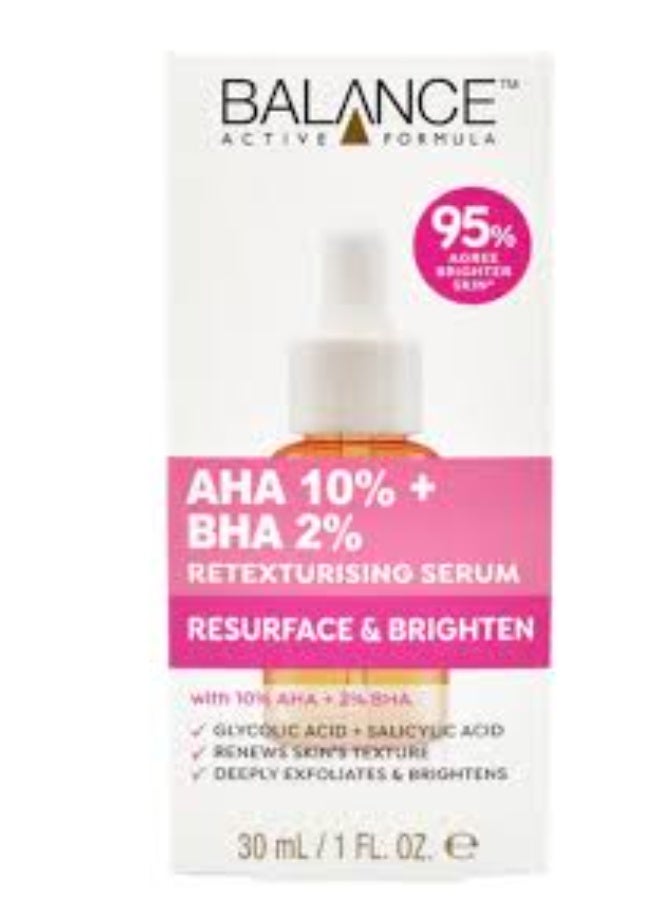 Balance Active Formula AHA 10 Percent and BHA 2 Percent Retexturizing Serum 30ml - Image 1